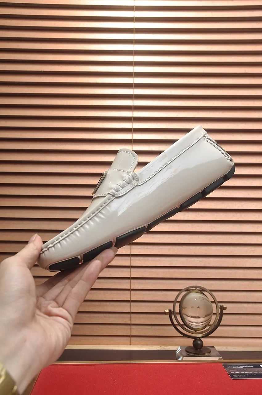 Men's Men's Shoes💰420💶【PRADA】 (High-end Niuli) New 🍀PRADA - Prada Doudou Shoes! Made of imported original cowhide, the inner top layer is comfortable cowhide lining! Original wear-resistant rubber outsole! High quality products! Code number 38-45 (45 customized)